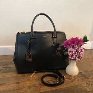 Ralph Lauren Newbury Double Zip Satchel NWOT